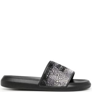 Alexander McQueen logo-embellished pool slides