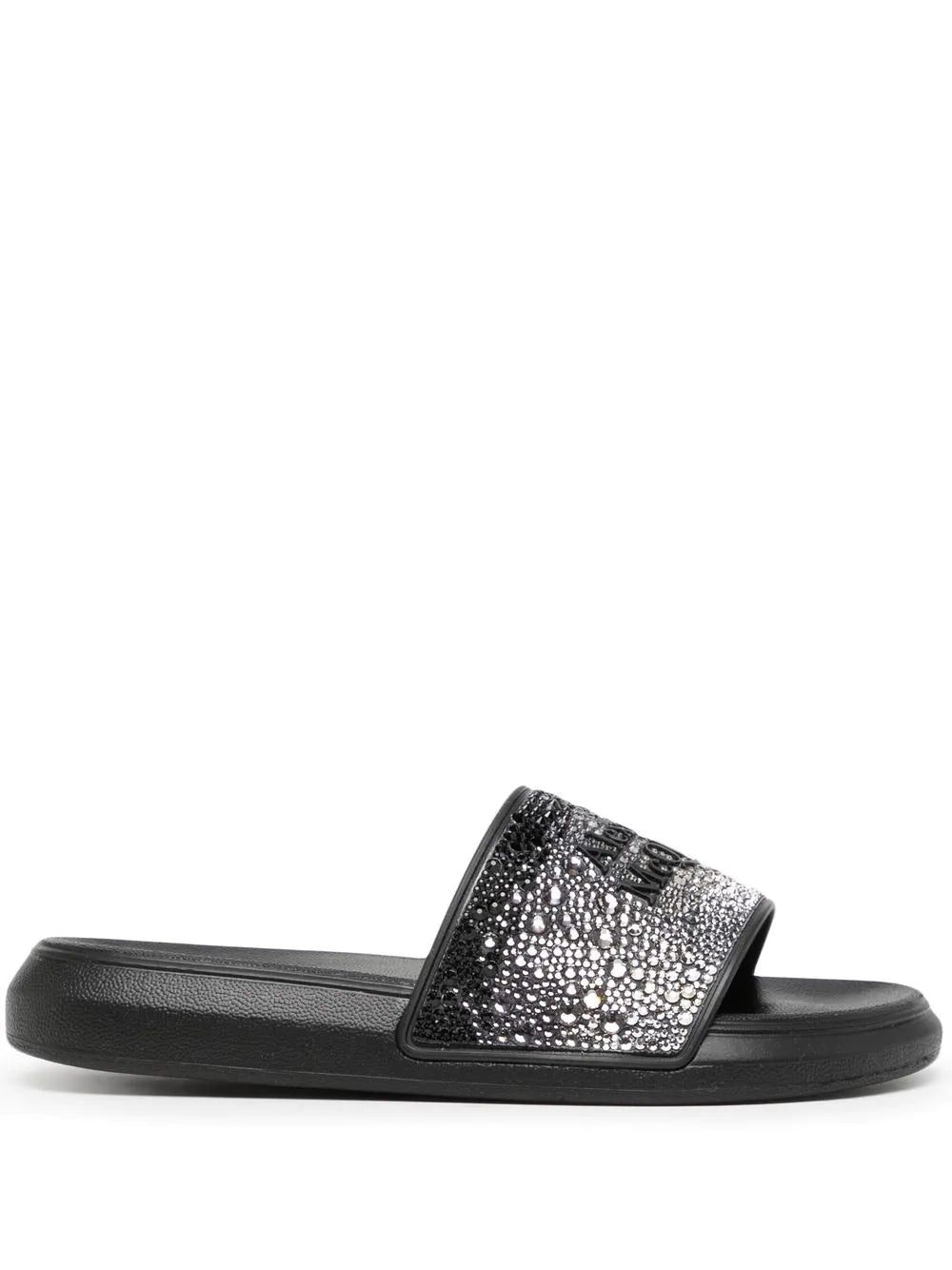 Alexander McQueen logo-embellished pool slides