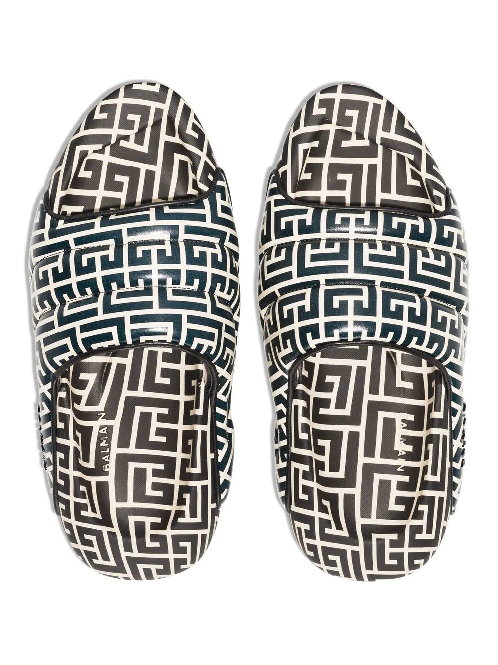 Balmain B-IT monogram-print slides - Image 4