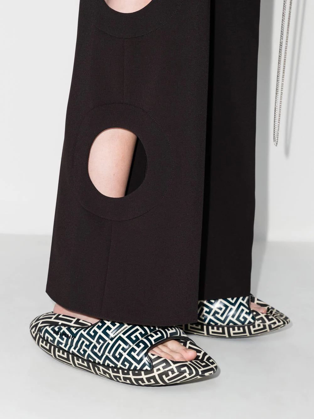 Balmain B-IT monogram-print slides - Image 3