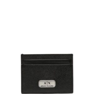 Armani Exchange logo-plaque cardholder