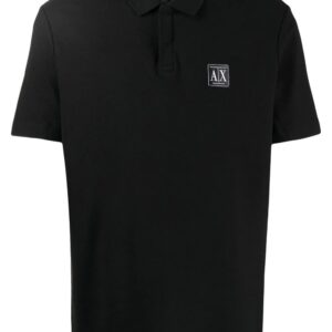 Armani Exchange logo-patch polo shirt
