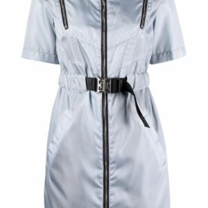 Givenchy  metallic zip-detail short-sleeved dress