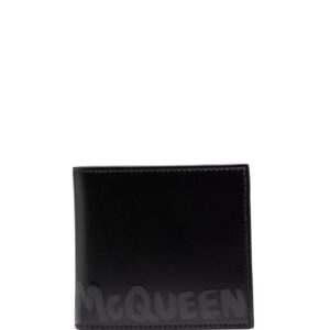 Alexander McQueen  graffiti-logo leather wallet