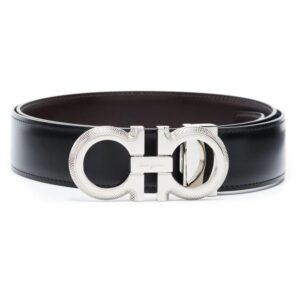 Ferragamo Gancini-motif reversible belt