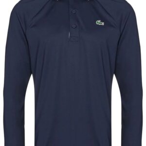 Lacoste logo-patch long-sleeve polo shirt