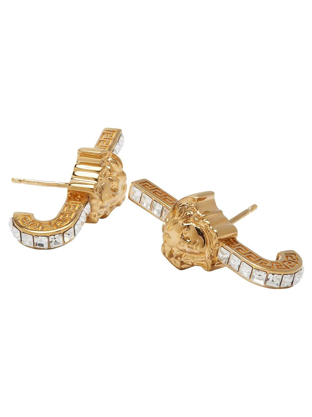 Versace Medusa crystal-embellished huggie earrings - Image 2