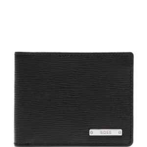 BOSS logo-plaque leather wallet