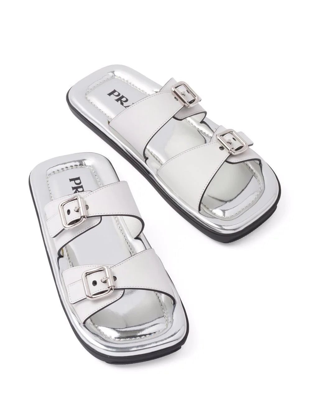 Prada flat rectangular sandals - Image 4