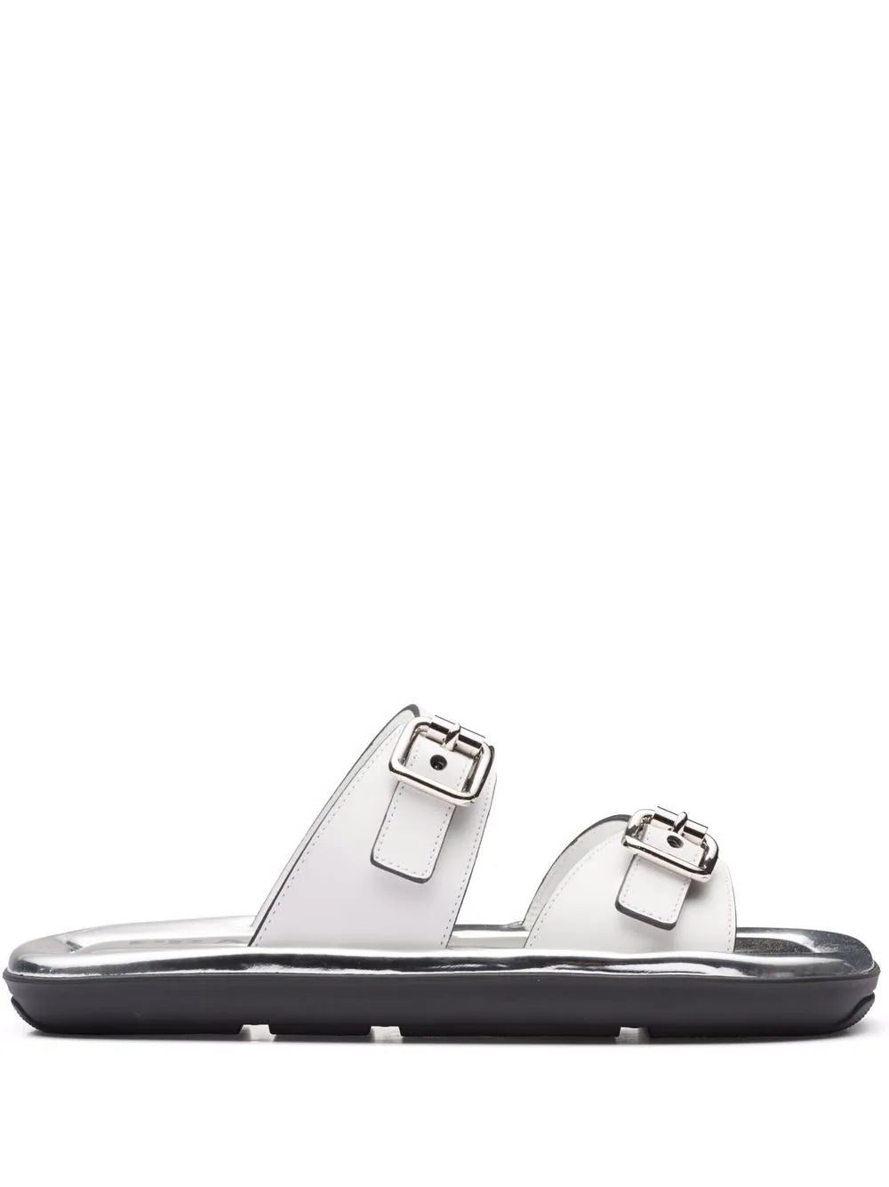 Prada flat rectangular sandals