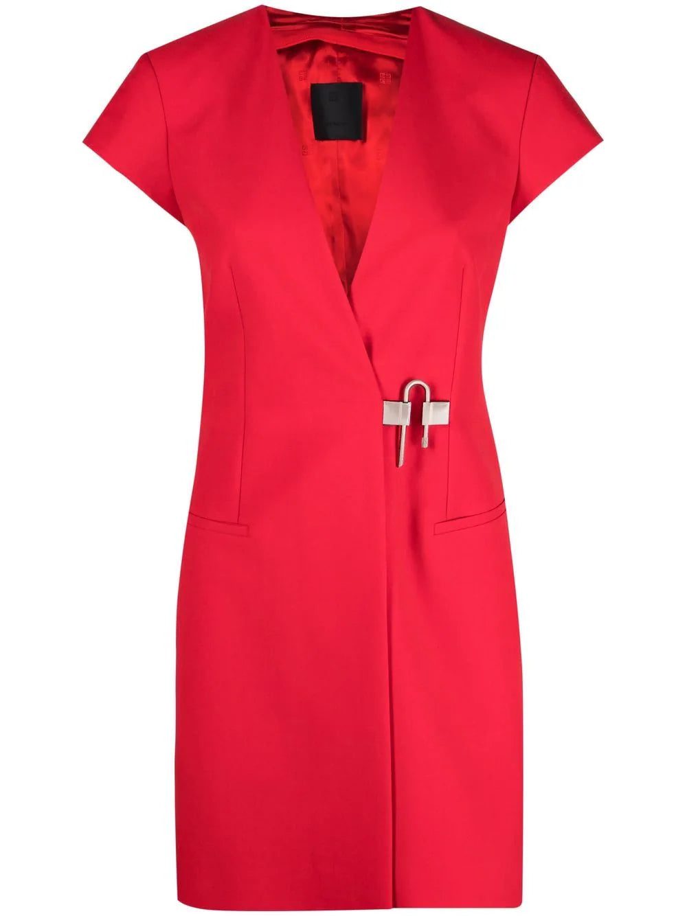 Givenchy padlock-detail wrap dress