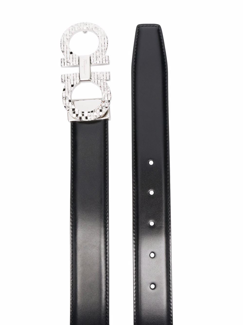 Ferragamo Gancini hammered-effect reversible belt - Image 2