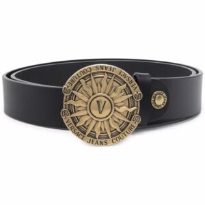 Versace logo-engraved buckle belt