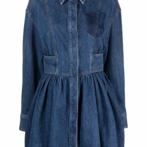 Alexander McQueen  flared denim shirt dress