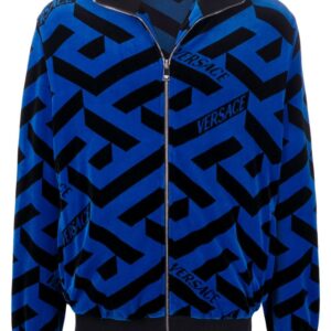 Versace  geometric-print track jacket