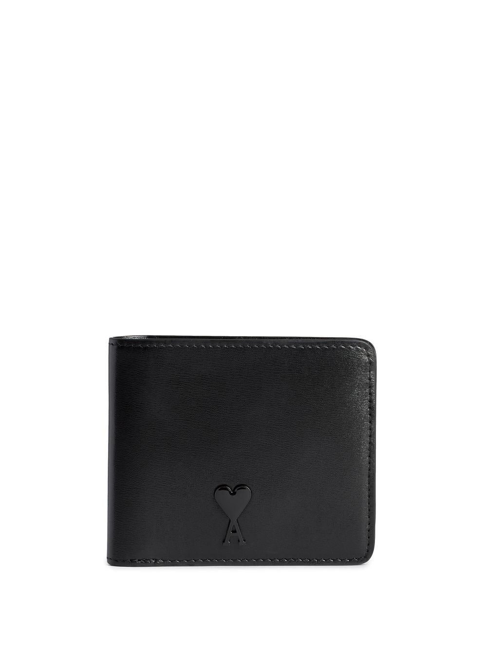 AMI Paris logo-plaque bi-fold leather wallet