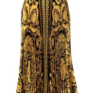Versace Barocco pleated midi skirt