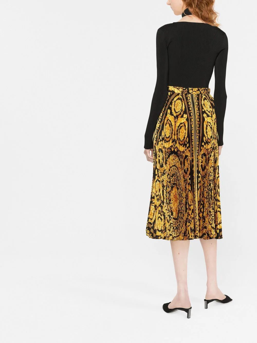 Versace Barocco pleated midi skirt - Image 4