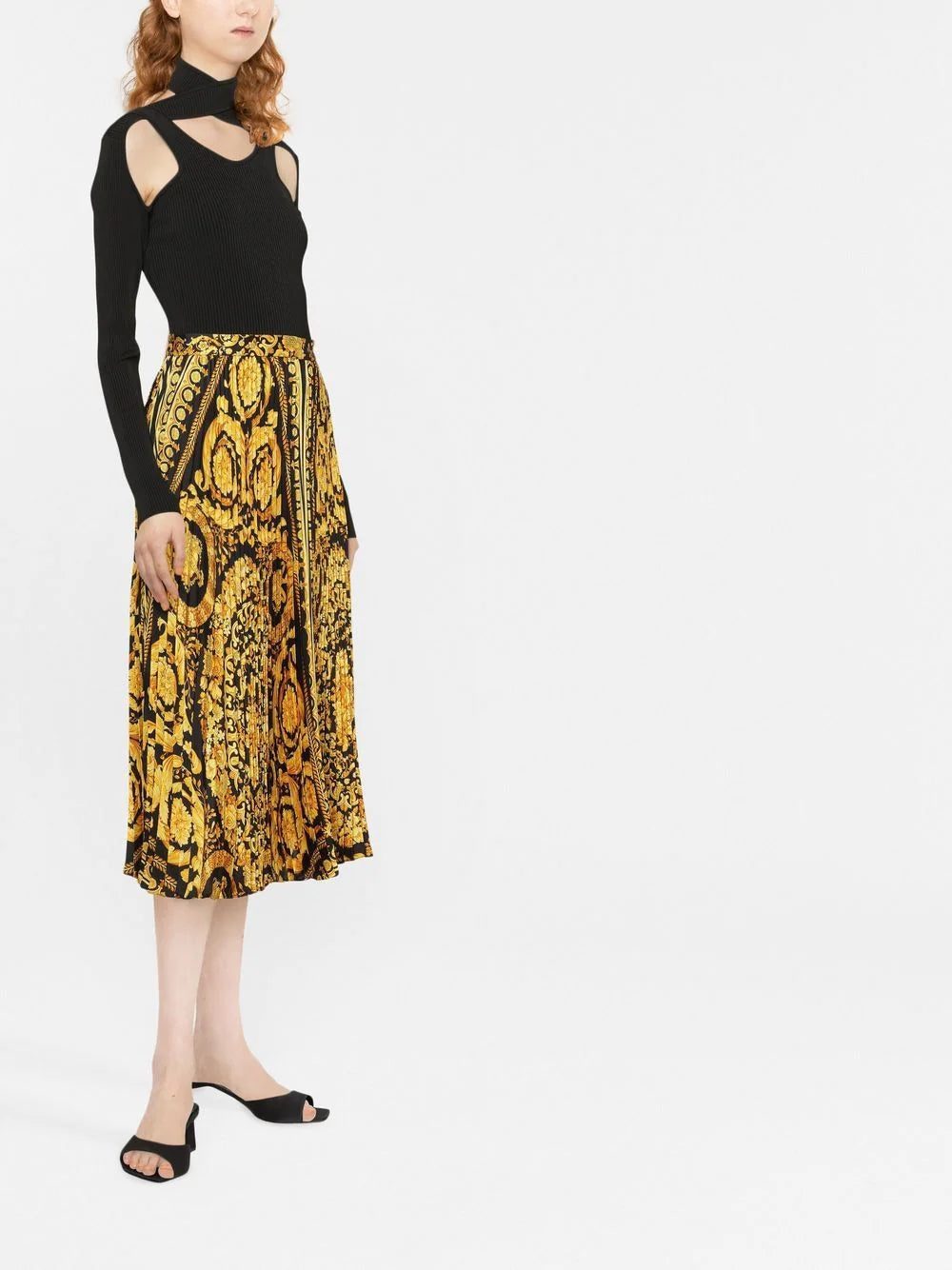 Versace Barocco pleated midi skirt - Image 3