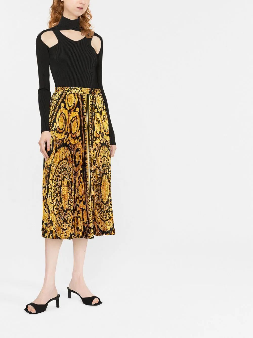 Versace Barocco pleated midi skirt - Image 2