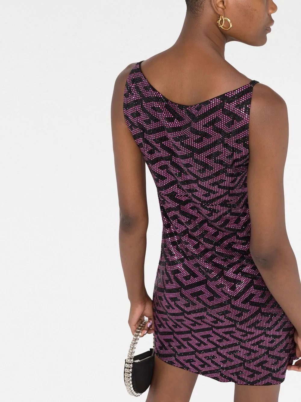 Versace La Greca studded mini dress - Image 3