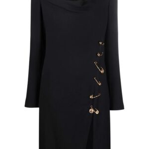 Versace  safety-pin cowl-neck dress