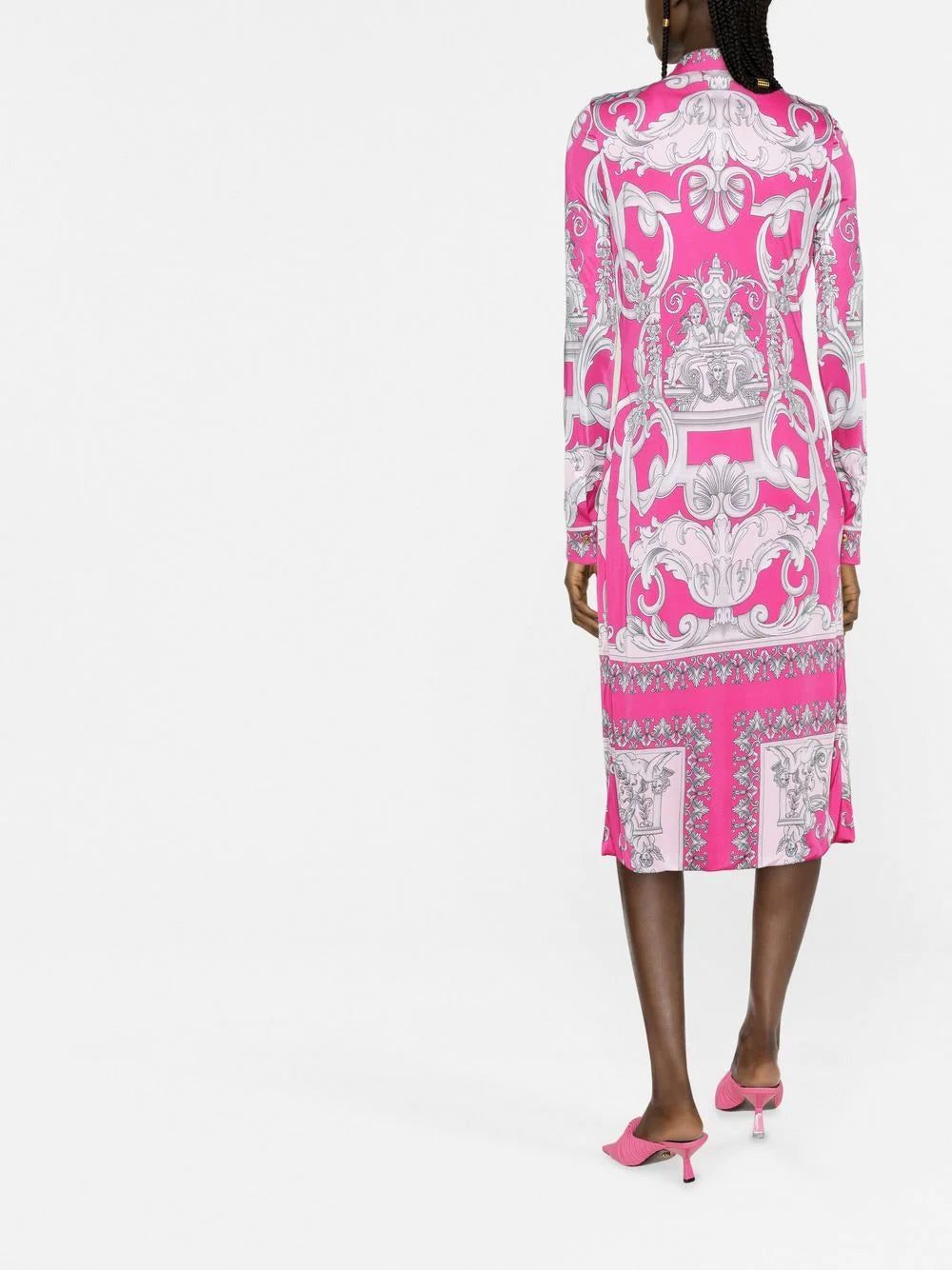 Versace Silver Baroque midi shirt dress - Image 4