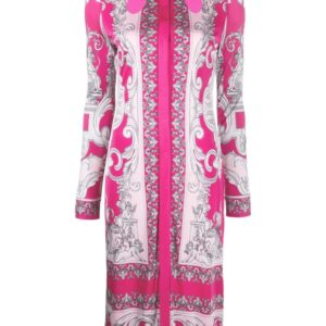 Versace  Silver Baroque midi shirt dress