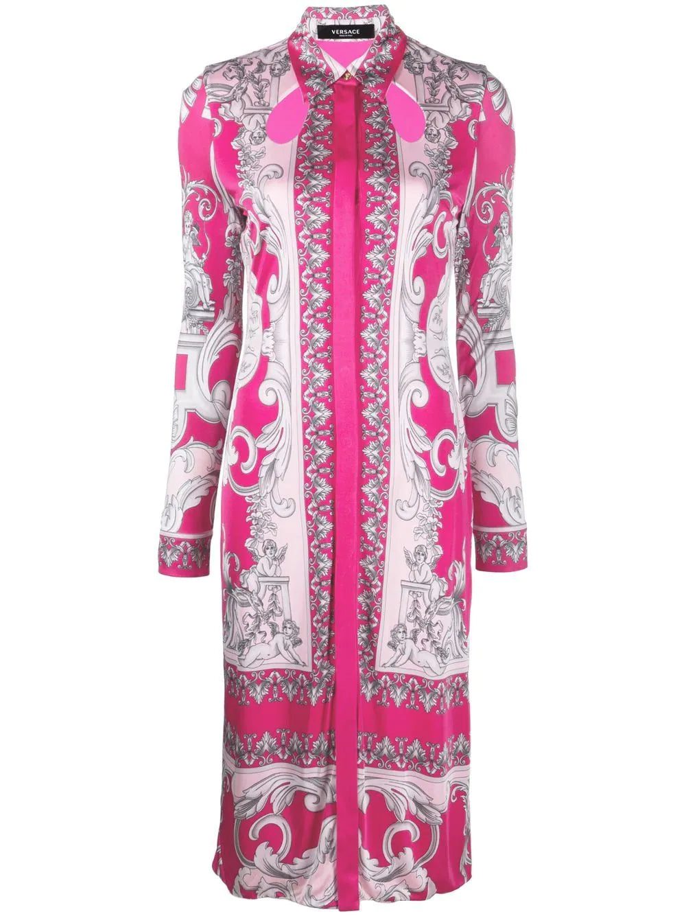 Versace Silver Baroque midi shirt dress