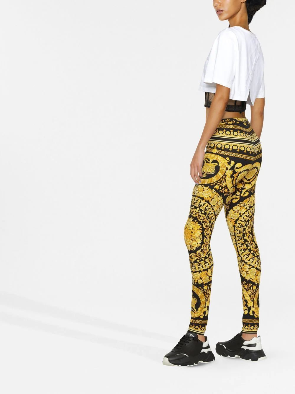 Versace Barocco-print leggings - Image 4