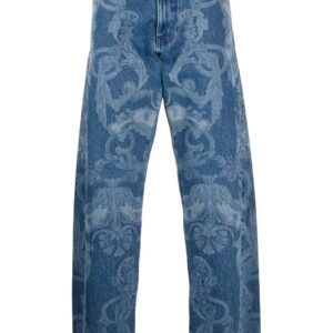 Versace Silver Baroque straight-leg jeans