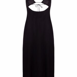 Saint Laurent open-back crepe dress