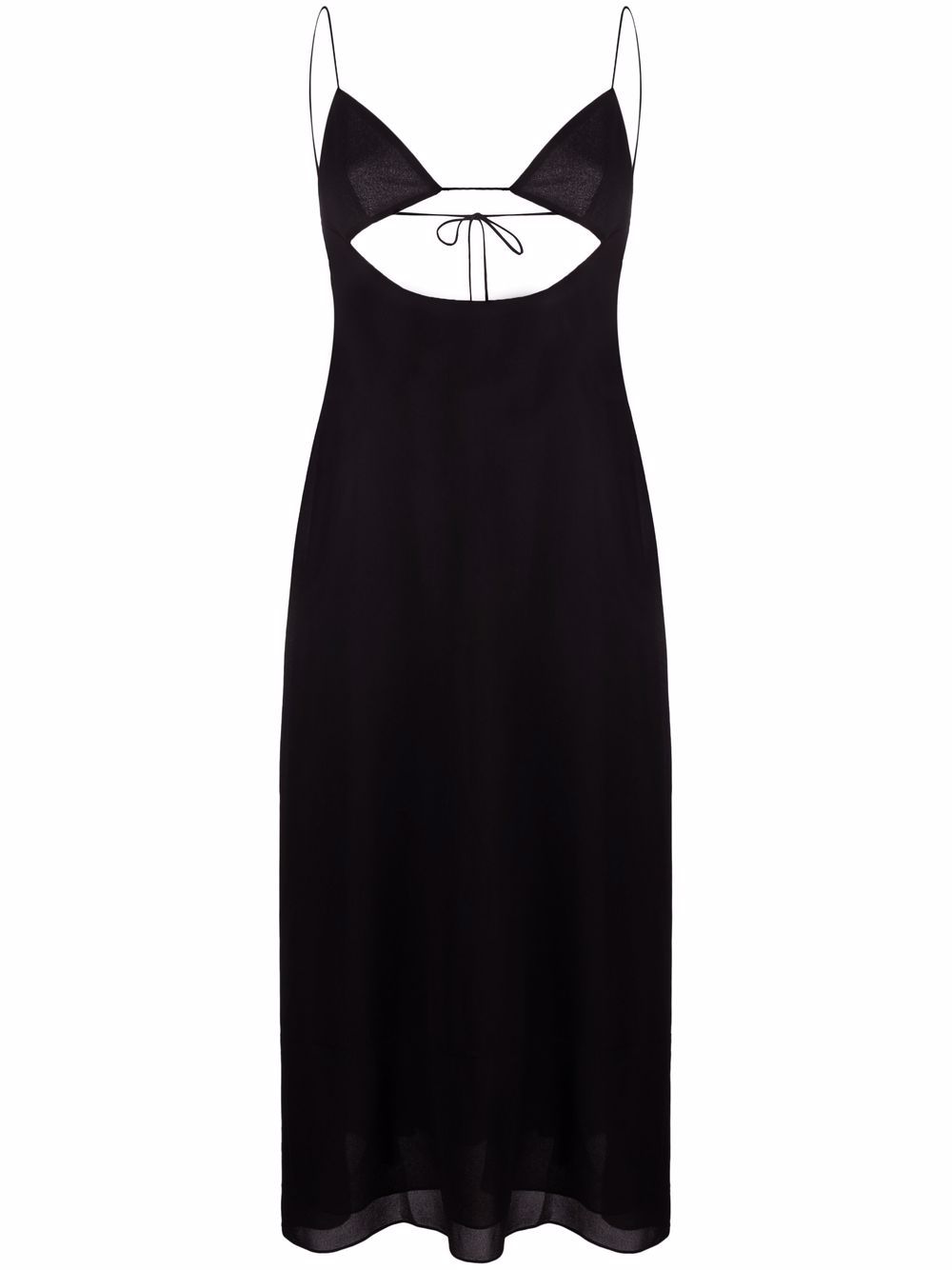Saint Laurent open-back crepe dress