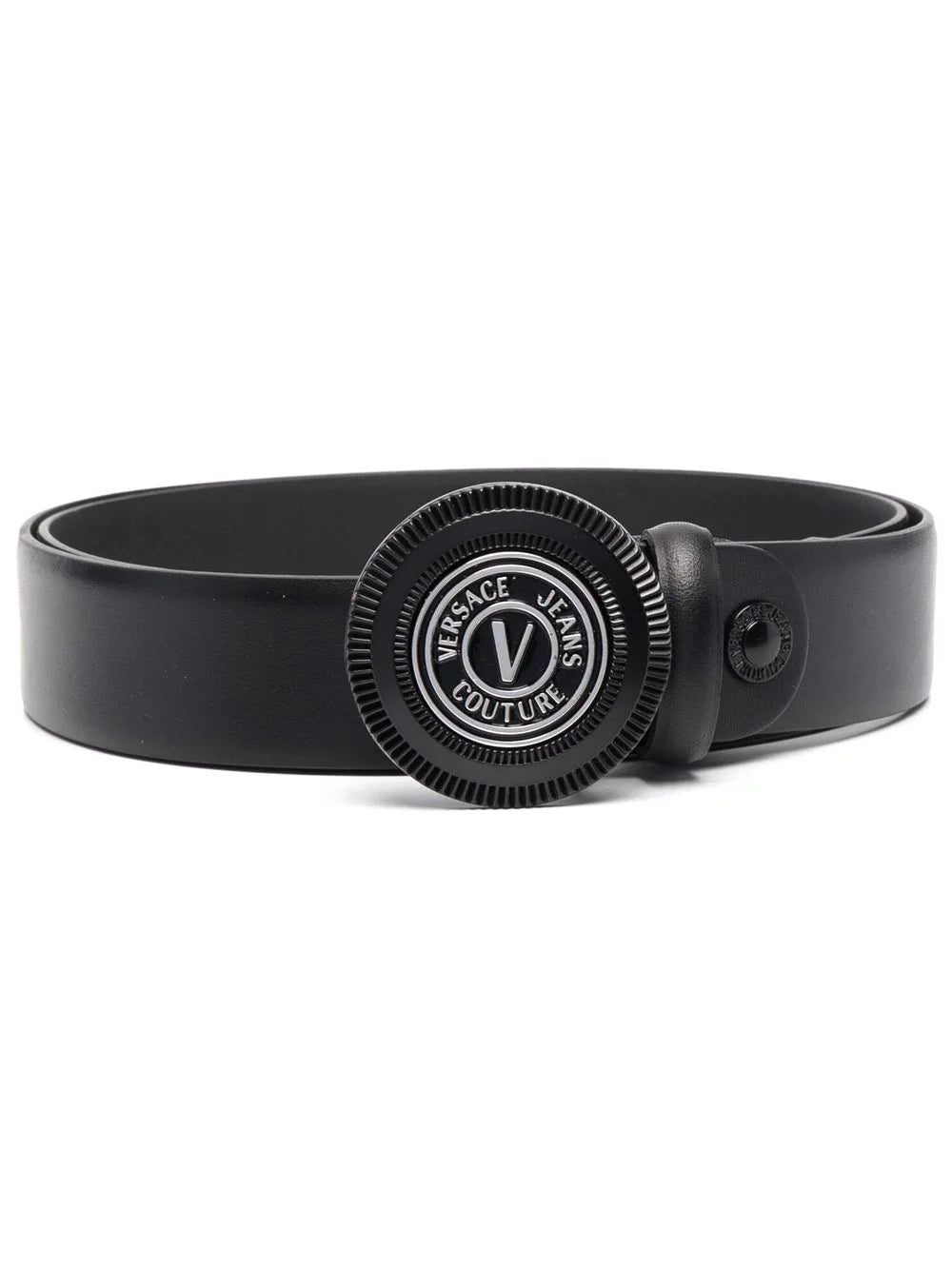Versace leather logo-buckle belt