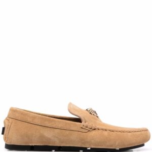 Versace  Medusa Head suede loafers.