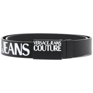 Versace logo-buckle leather belt