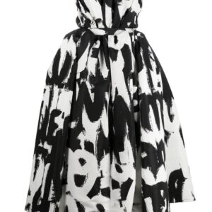 Alexander McQueen  McQueen Graffiti print strapless dress