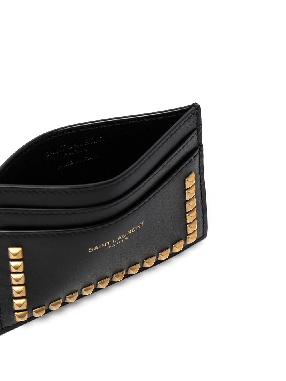 Saint Laurent studded leather cardholder - Image 3