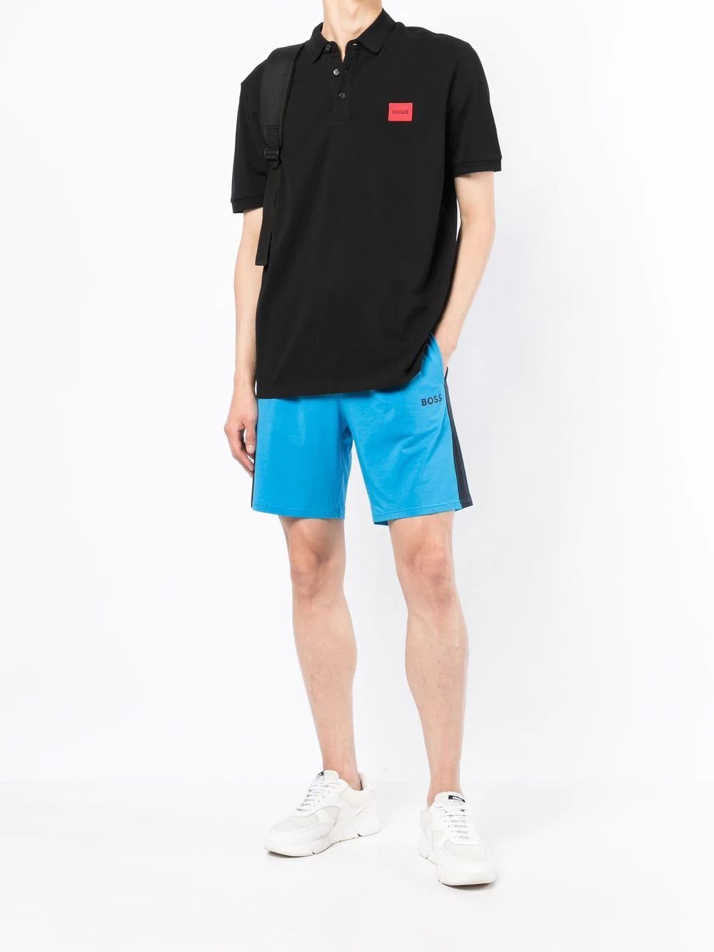 Hugo Dereso222 logo-patch polo shirt - Image 2