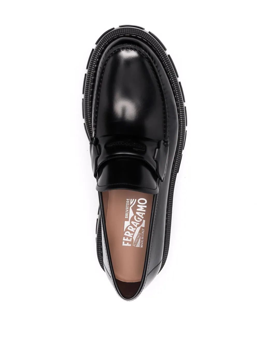 Ferragamo embossed-logo leather loafers - Image 4