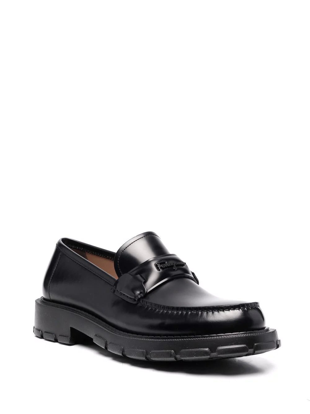 Ferragamo embossed-logo leather loafers - Image 2