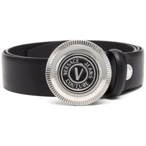 Versace logo-buckle leather belt