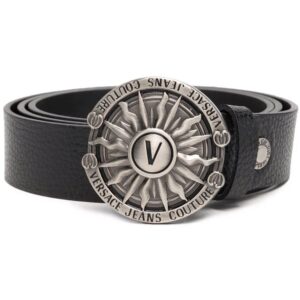 Versace logo-buckle leather belt