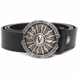 Versace logo-buckle leather belt