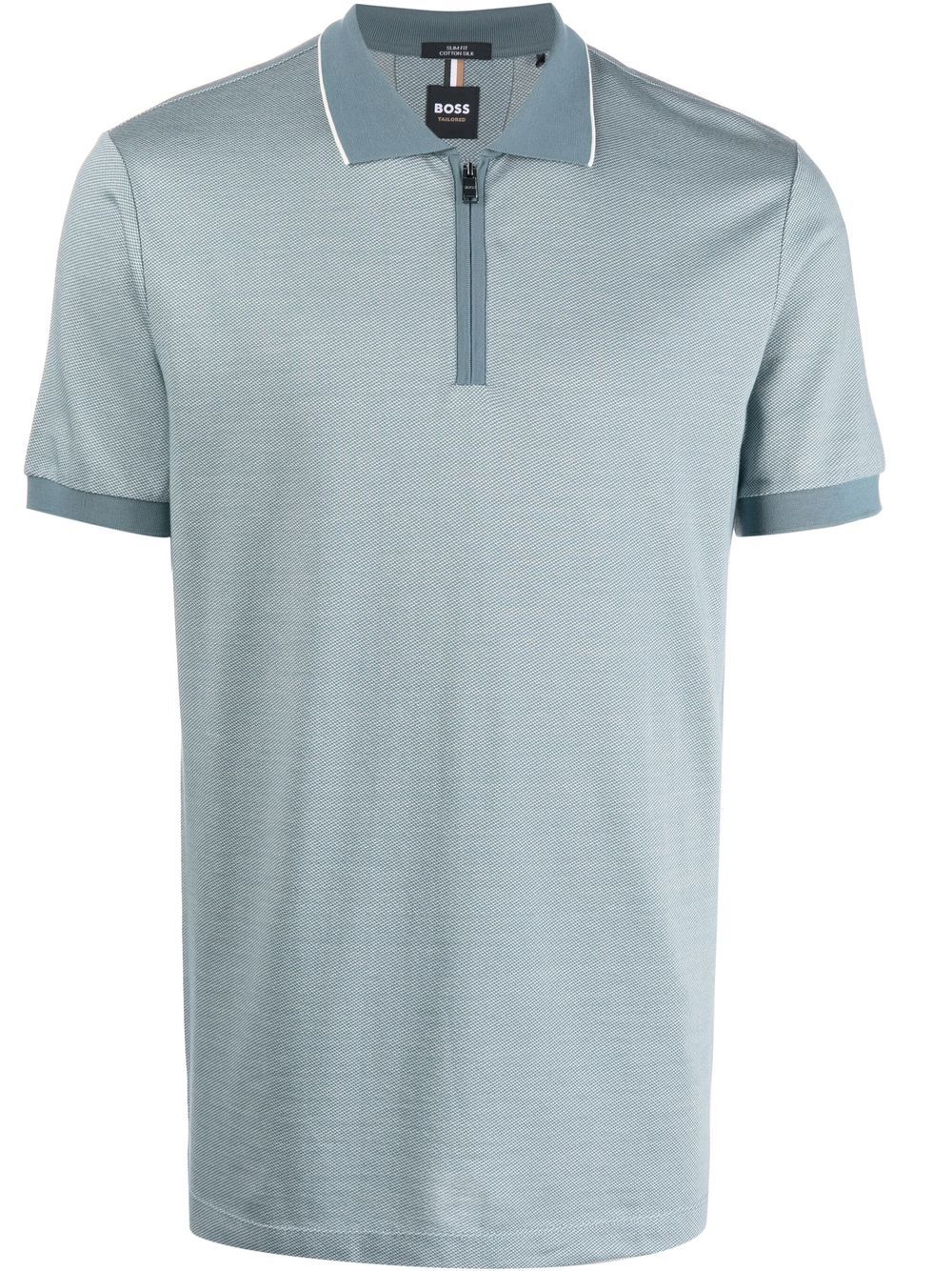 BOSS zipped short-sleeve polo shirt