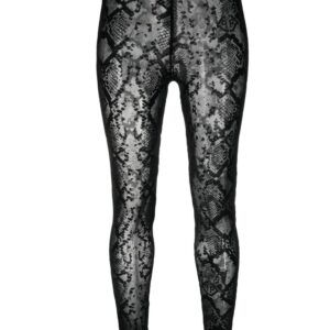 Philipp Plein  logo-embroidered high-waisted leggings