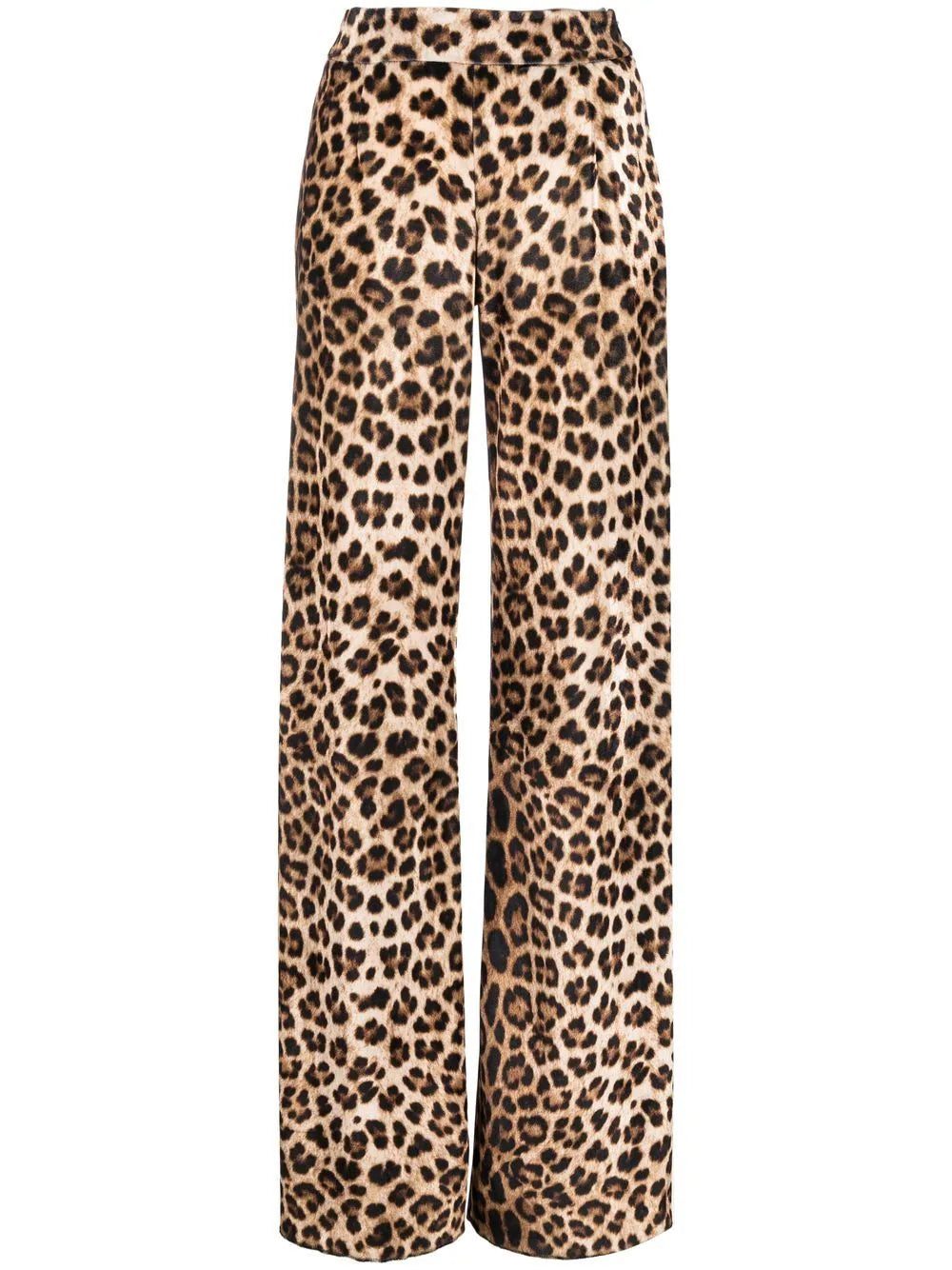Philipp Plein leopard-print flared trousers