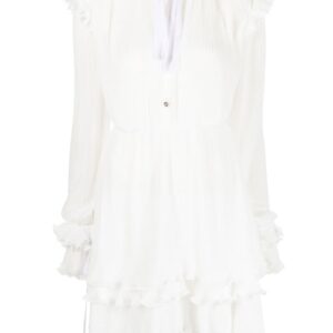 Philipp Plein ruffled plissé midi dress