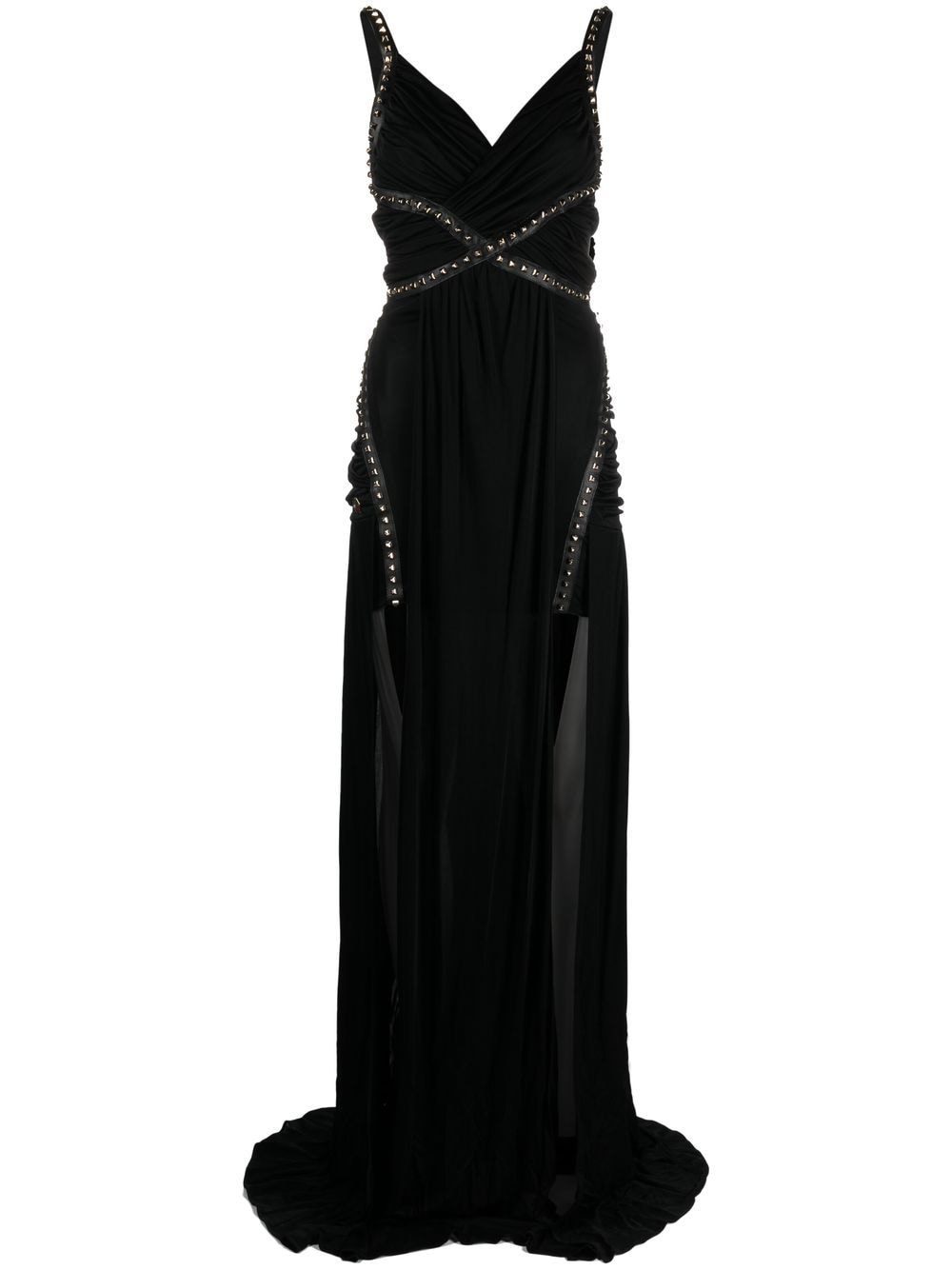 Philipp Plein stud-detailed floor-length dress