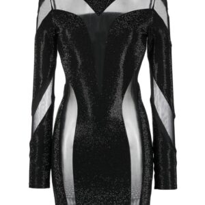 Philipp Plein crystal-embellished panelled dress